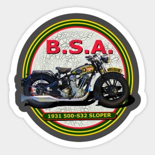 1931 500 S32 SLOPER MOTORCYCLE Sticker